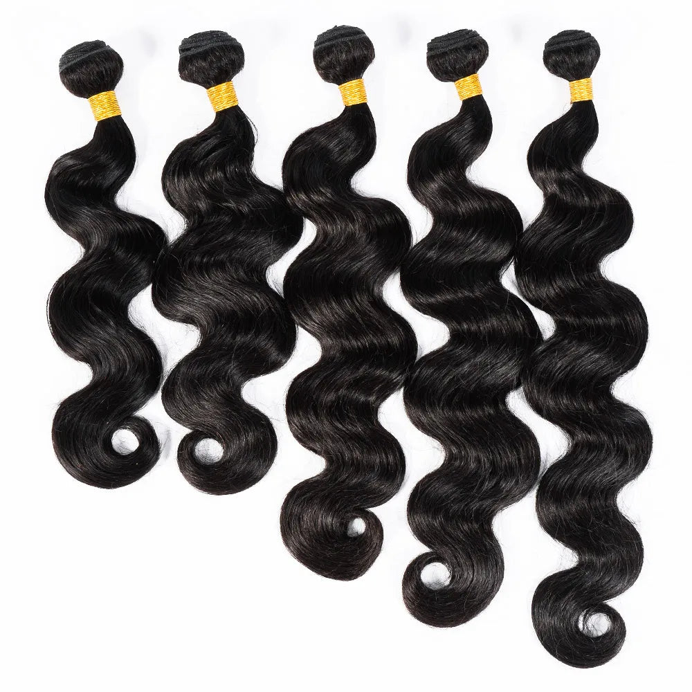 High Quality Double Drawn Virgin Cuticle Aligned Human Hair Bundles Body Wave Hair Extensions Factory Wholesale