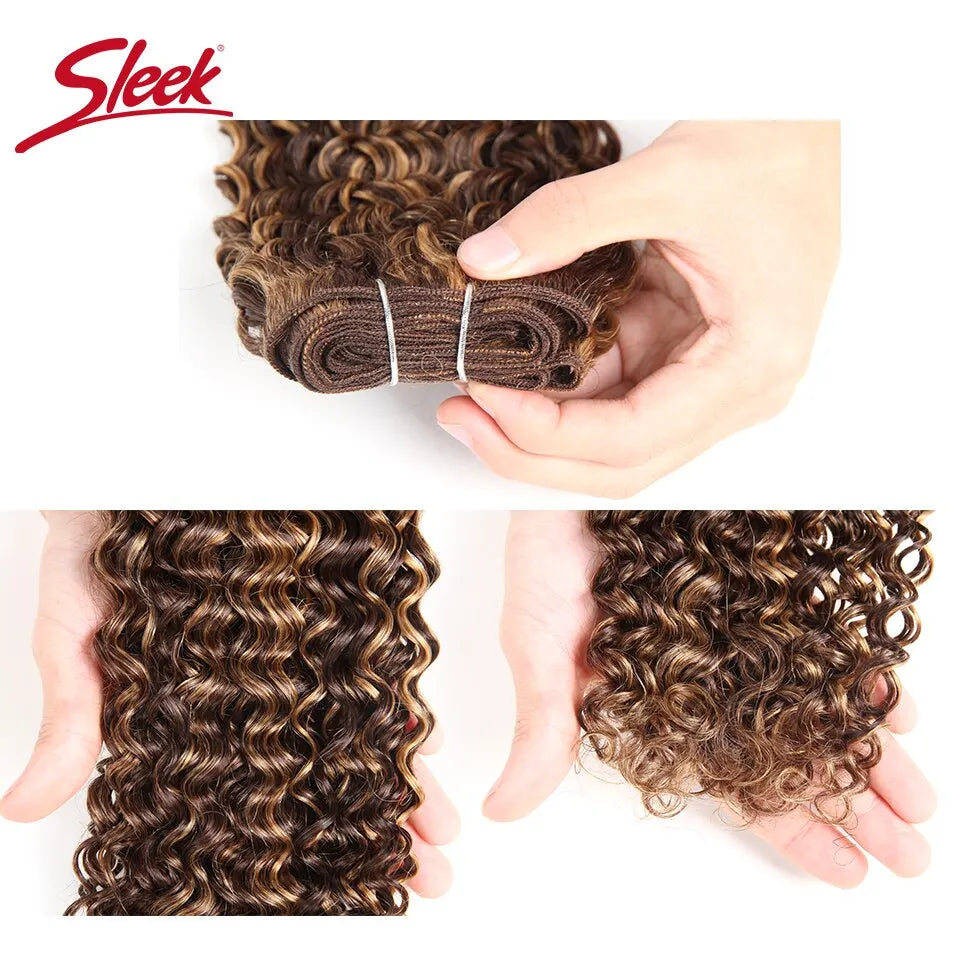 Sleek Brazilian Nature Dream Curl P4/27 P1B/30 Ombre T1B/30 1B/Pink Red 99J Double Drawn Remy Human Hair Weave Bundles