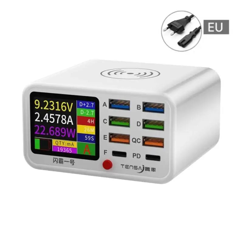 Multifunction 8-port Charger for Mobile Phonewith Short Circuit Repair Function Smart Wireless Fast Charging Tool