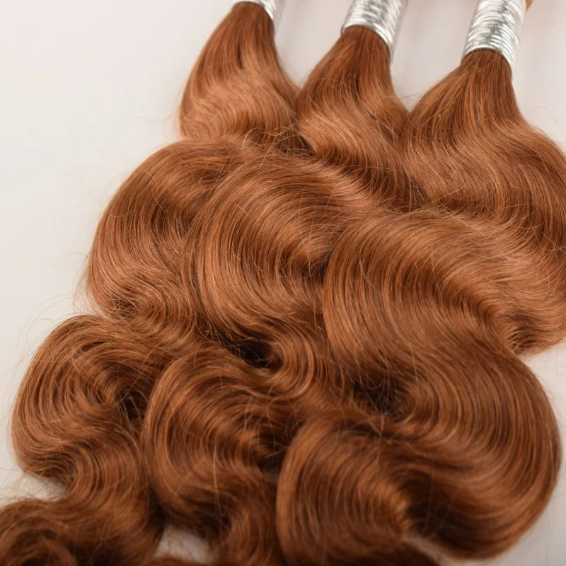 Bulk Brazilian Virgin Hair Wigs & Weaves for Women Hand Tied Machine Double Weft Body-Wave Style All Colors Dye/Perm Compatible