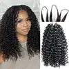 Pixie Curly Machine-made Crochet Human Hair Extensions Reusable No Glue No Damage for Black Women