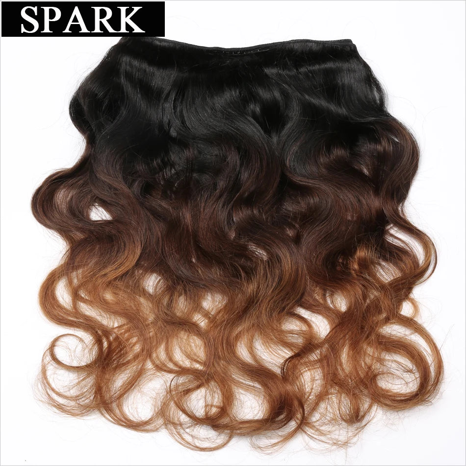 Spark Hair Ombre Brazilian Body Wave Hair 1/3/4 Bundles 100% Human Hair Weave Bundles 100% Remy human Hair