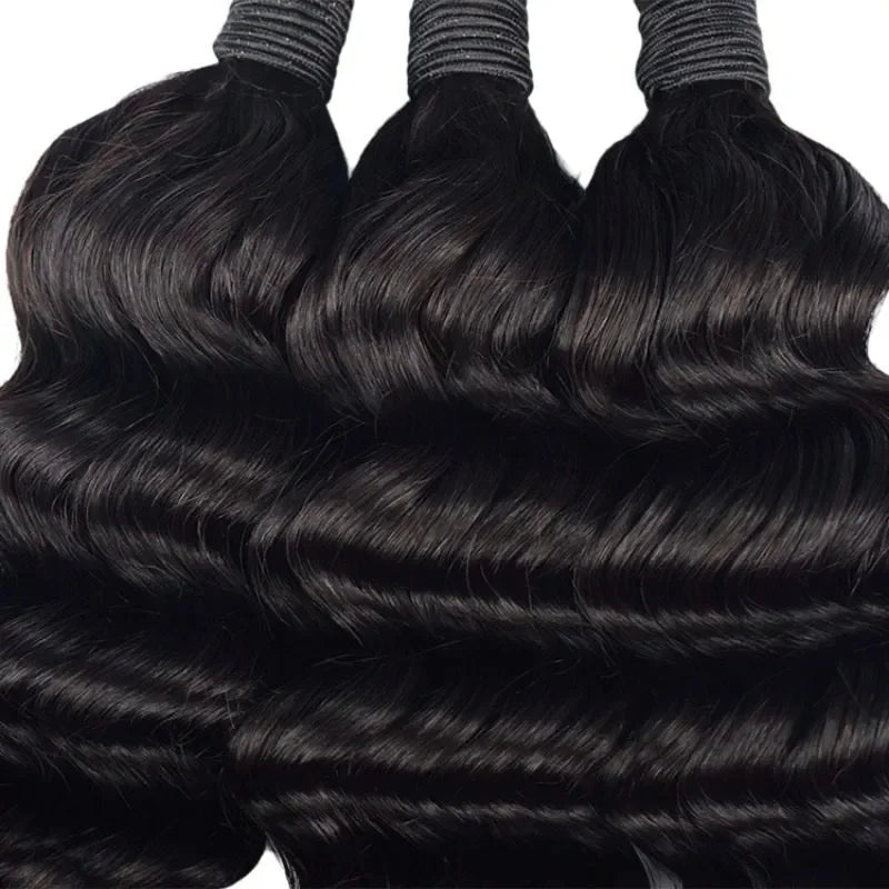 Wholesale Cheap Loose Deep Wave Bulk Human Hair for Braiding No Weft Hair Bundles for Boho Braids 100% Virgin Hair Extensions