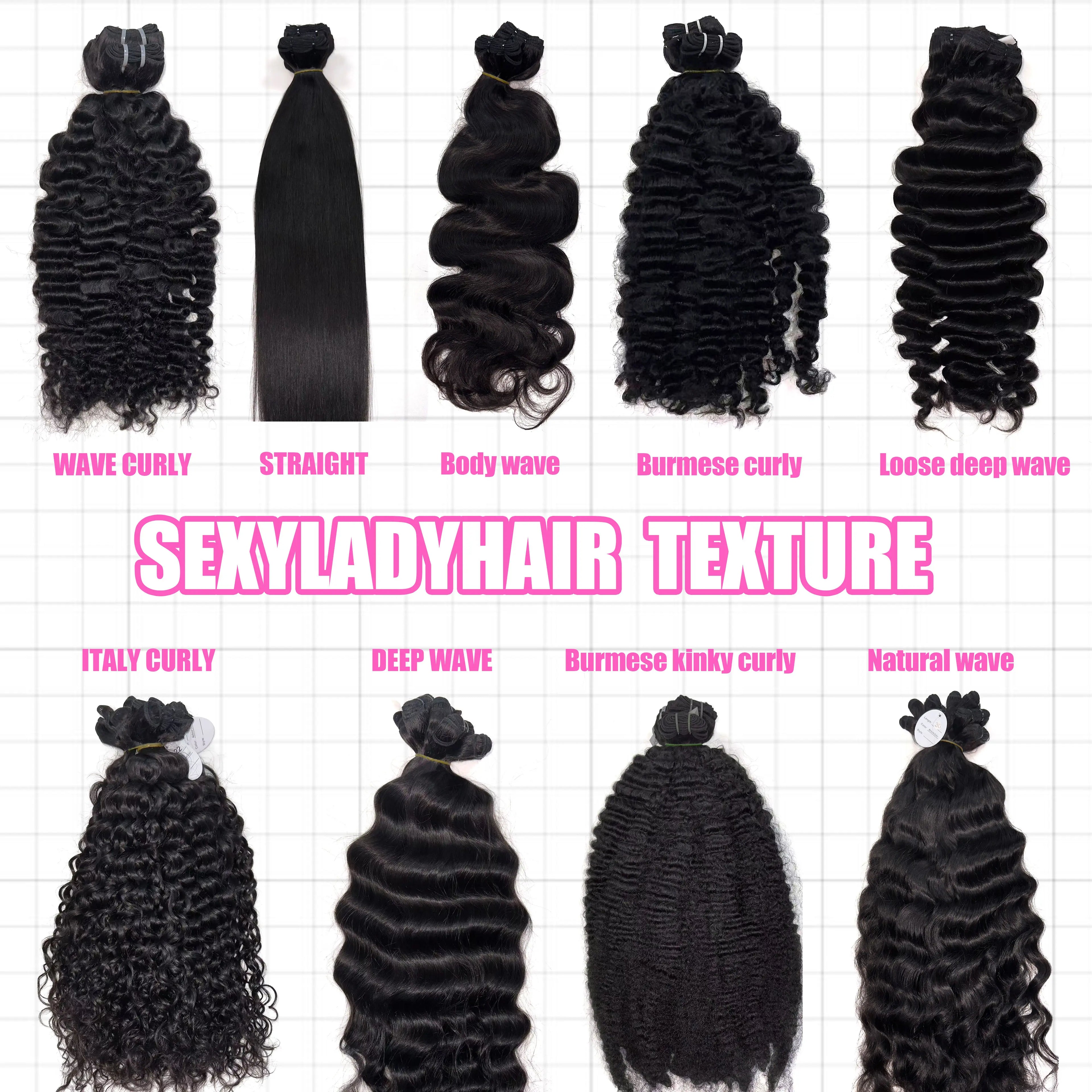 Cuticle Aligned Burmese Curly Human Hair Kinky Virgin Raw Hair Indian Wavy Curl Bundles Raw Body Wave Vietnamese Hair