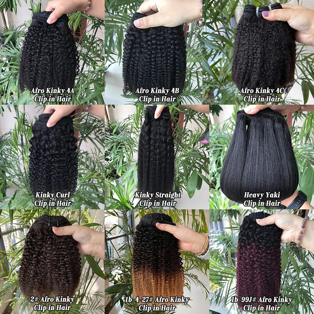 Kinky Curly Remy Indian Human Hair Bundles Extension Flat Weft Cuticle Aligned Virgin Hair Factory Price Cheap