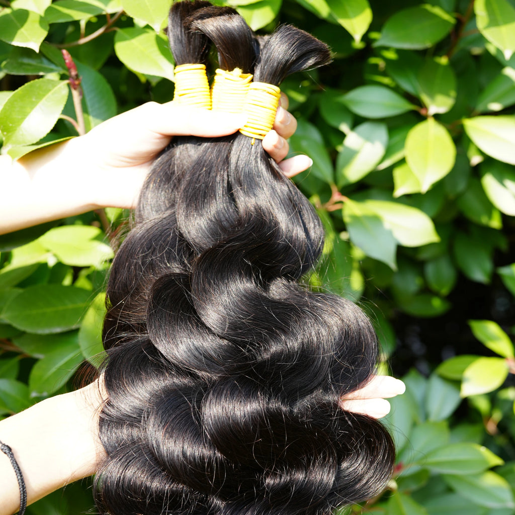 Unprocessed Vietnamese Raw Indian Hair Bulk No Weft Vendors Wholesale Body Wave Braiding Human Hair Bulk Cuticle Aligned Bulk