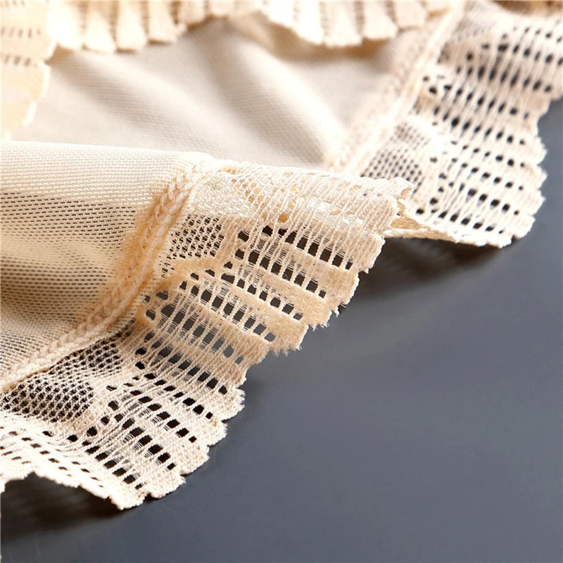 Women's Lace Panties 1Pcs Soft Striped Women Fashion Underpants Solid Girls Briefs Sexy Female Lingerie M-L Comfort Underwear