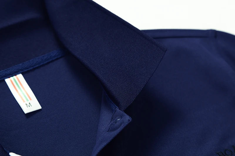 polo shirt men summer New Solid color men short sleeve polo shirt casual mens synthetic fiber embroidery Business mens top 633