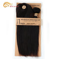Brazilian Straight Bundles With Closure Machine Made Closure 100% Remy Human Hair 3 Bundles With Closure Natural Color