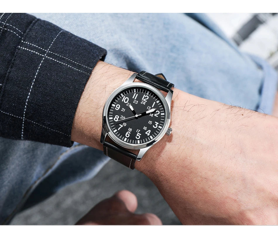 Field Watch with Steel Band Easy Reading Japan Movement