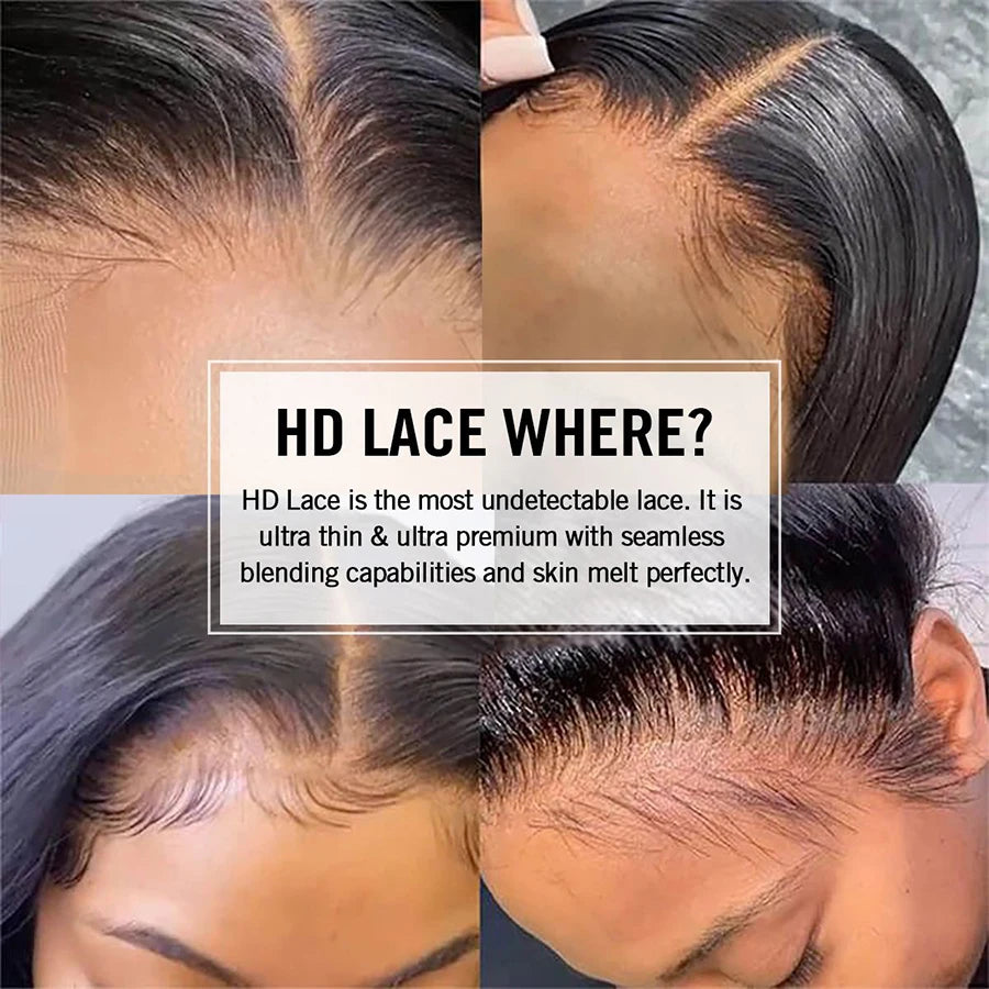 32 inch Bone Straight Hair Bundles With HD Lace Frontal Melt Skins Brazilian Human Hair Extension HD Lace Closure With Bundles