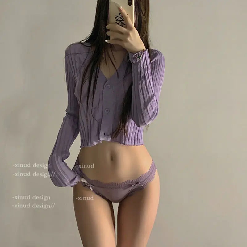 Women's Lace Panties 1Pcs Soft Striped Women Fashion Underpants Solid Girls Briefs Sexy Female Lingerie M-L Comfort Underwear