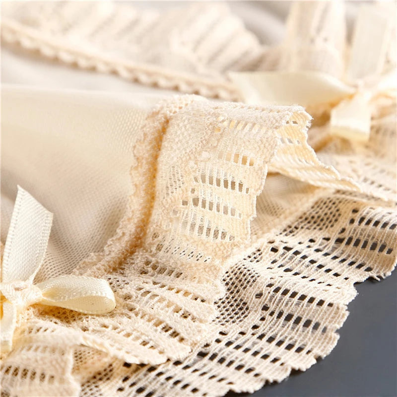 Women's Lace Panties 1Pcs Soft Striped Women Fashion Underpants Solid Girls Briefs Sexy Female Lingerie M-L Comfort Underwear