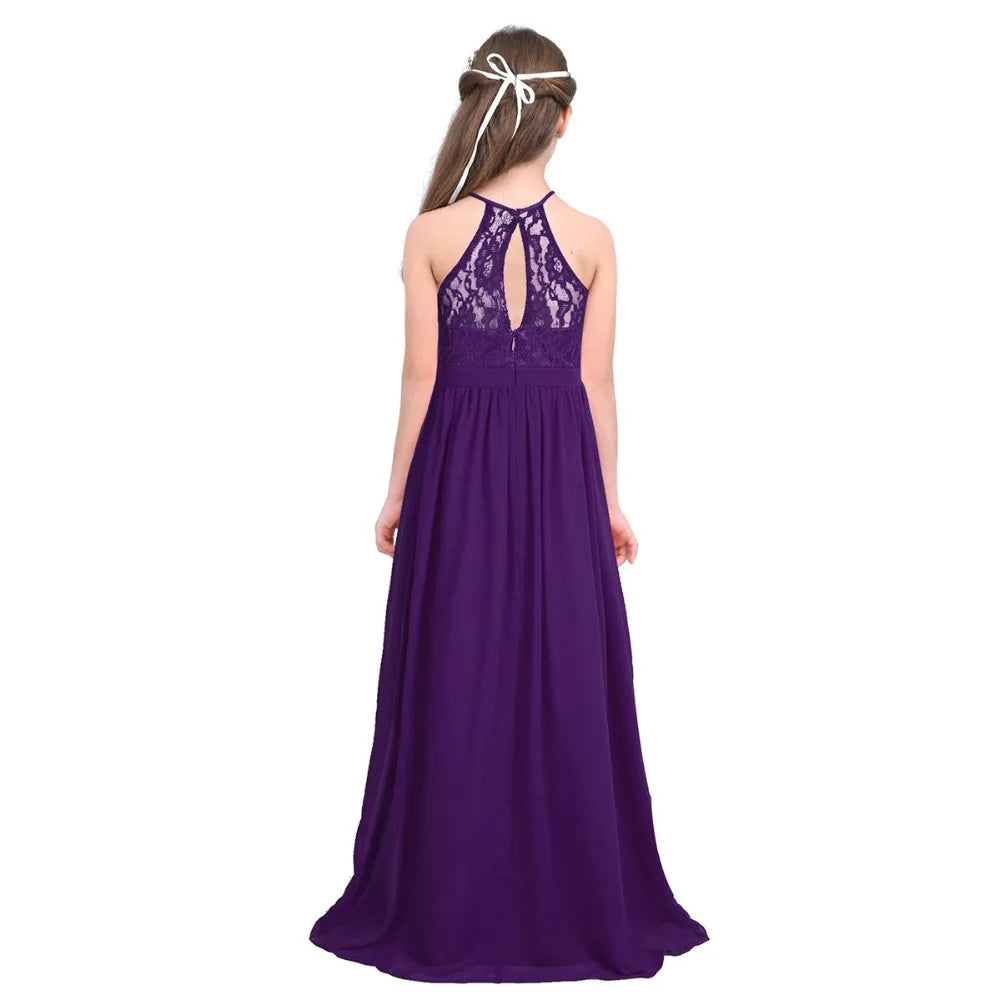 iiniim Childrens Vestidos Birthday Party Dress Kids Princess Summer Lace Wedding Dresses Girls Ball Tutu Prom Dress Teen Costume