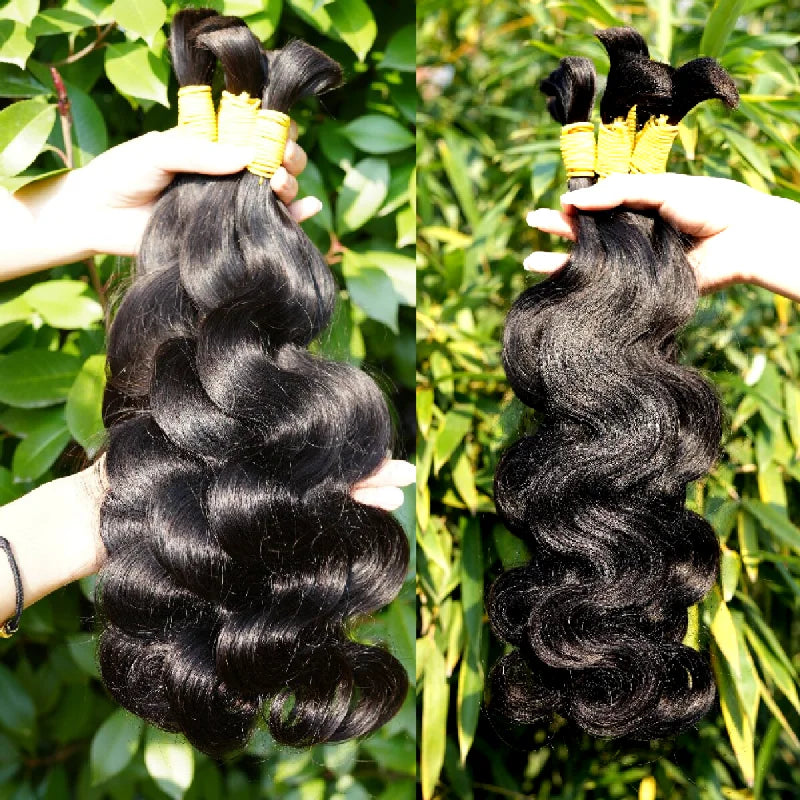 Unprocessed Vietnamese Raw Indian Hair Bulk No Weft Vendors Wholesale Body Wave Braiding Human Hair Bulk Cuticle Aligned Bulk