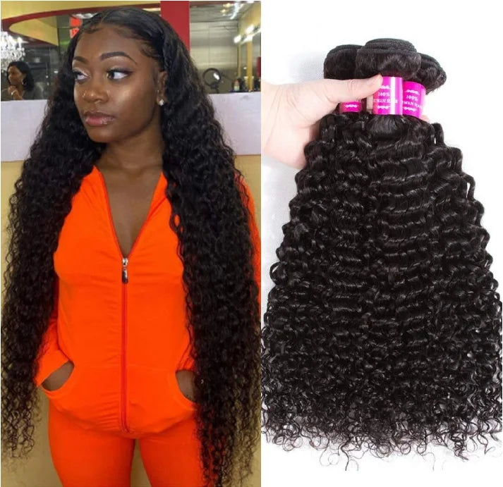 Kinky Curly Remy Indian Human Hair Bundles Extension Flat Weft Cuticle Aligned Virgin Hair Factory Price Cheap