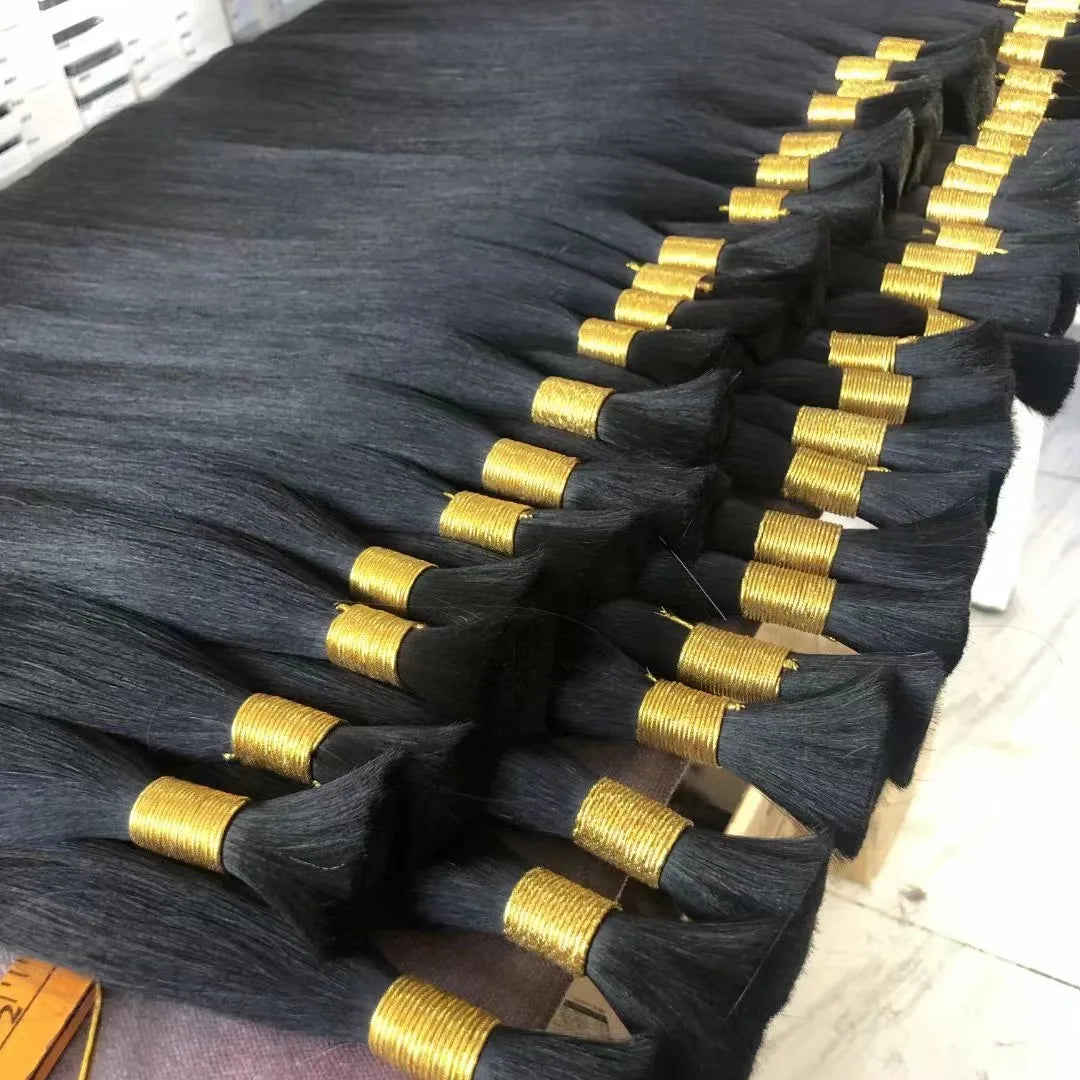 Unprocessed Vietnamese Raw Indian Hair Bulk No Weft Vendors Wholesale Body Wave Braiding Human Hair Bulk Cuticle Aligned Bulk