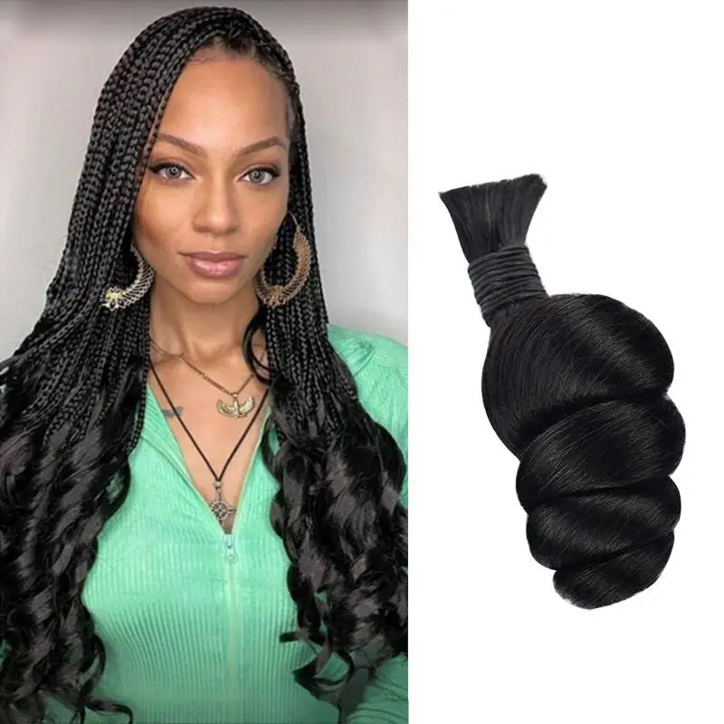 Wholesale Cheap Loose Deep Wave Bulk Human Hair for Braiding No Weft Hair Bundles for Boho Braids 100% Virgin Hair Extensions