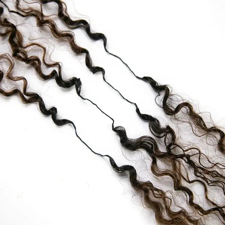 Pixie Curly Machine-made Crochet Human Hair Extensions Reusable No Glue No Damage for Black Women