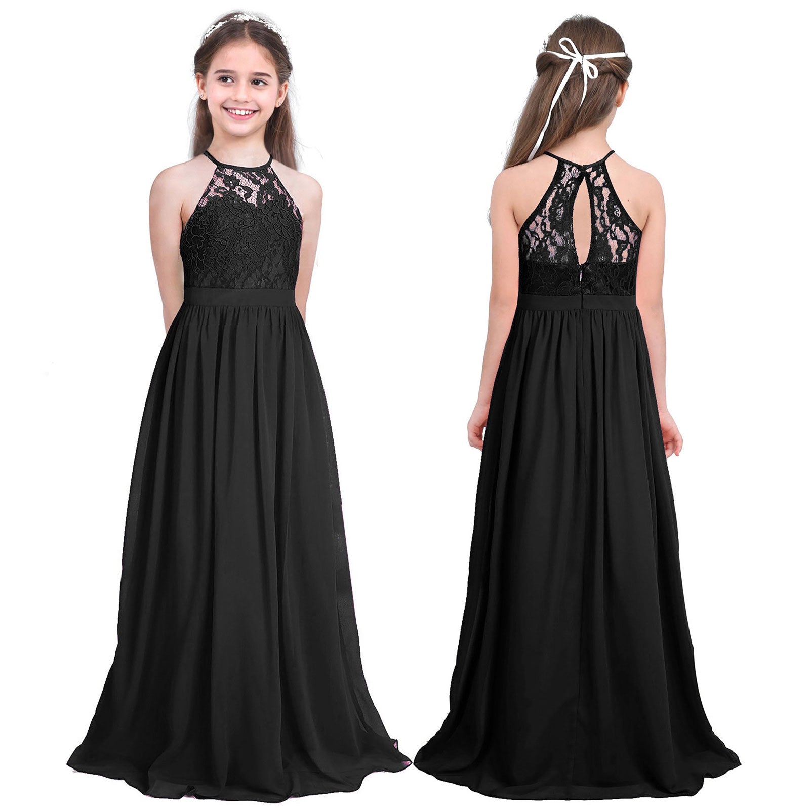 iiniim Childrens Vestidos Birthday Party Dress Kids Princess Summer Lace Wedding Dresses Girls Ball Tutu Prom Dress Teen Costume