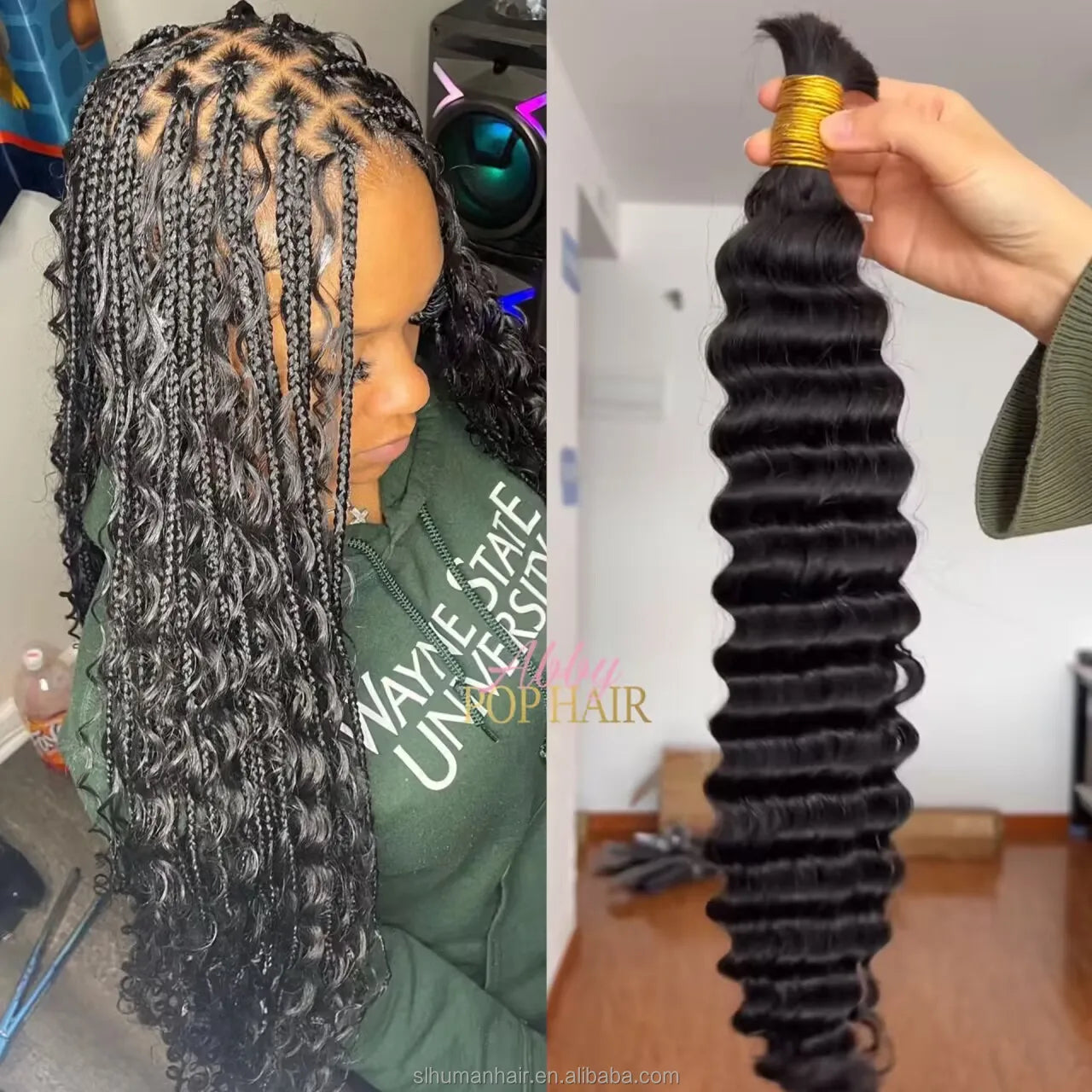 Drop Shipping 100% Raw Human Hair No Weft Bulk Hair for Braiding Unprocessed Virgin Hair Extension Bulk
