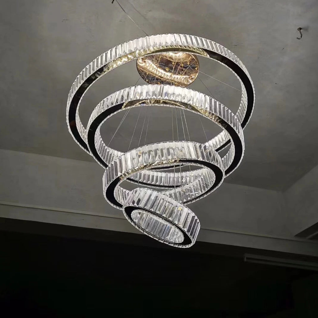 Ring Light Modern Home Decoration Luxury Led Lights for Living Room Crystal Lamp Ceiling Chandelier Decor Lustre Indoor Lighting
