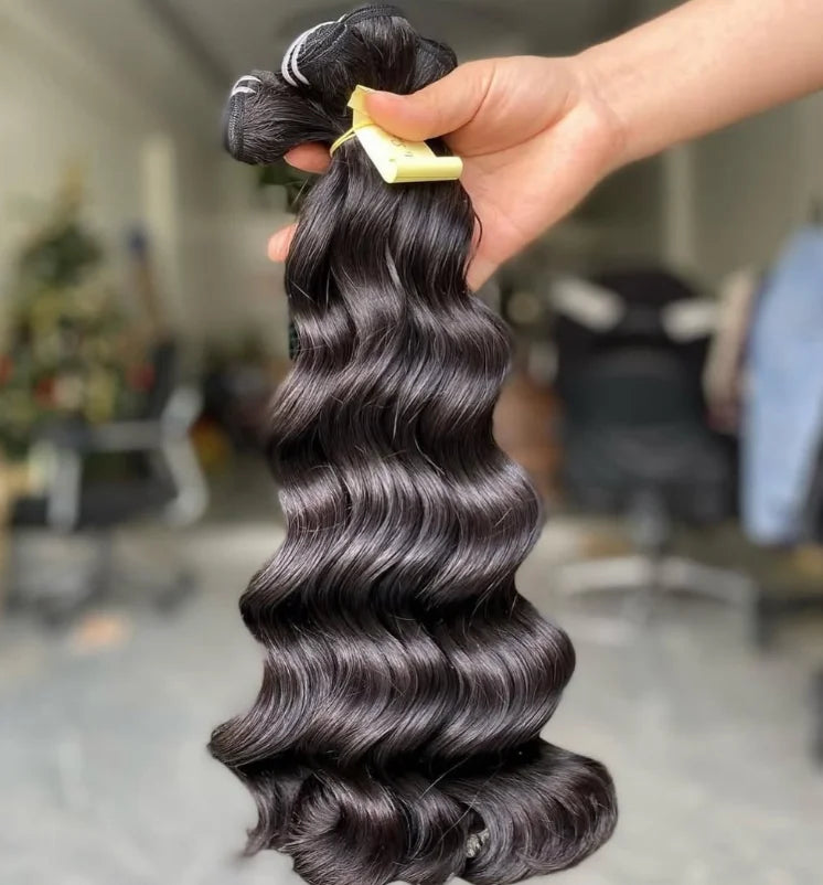 Wholesale Cambodian Human Hair Body Wave Natural Wave Styles in Black Color Vietnam