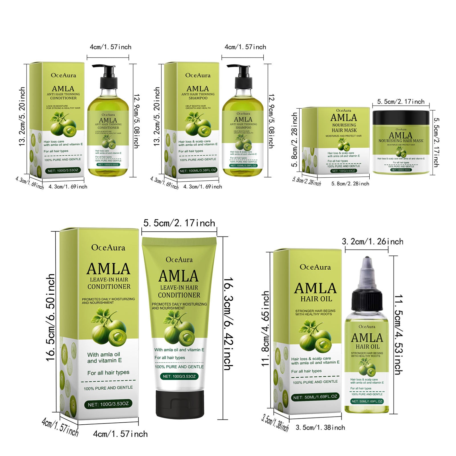 Original Amla Oil Hair Growth Moisturizing Smoothing Repair Damaged Dry Frizzy Ends Split Scalp Treatment Hair Mask Conditioner