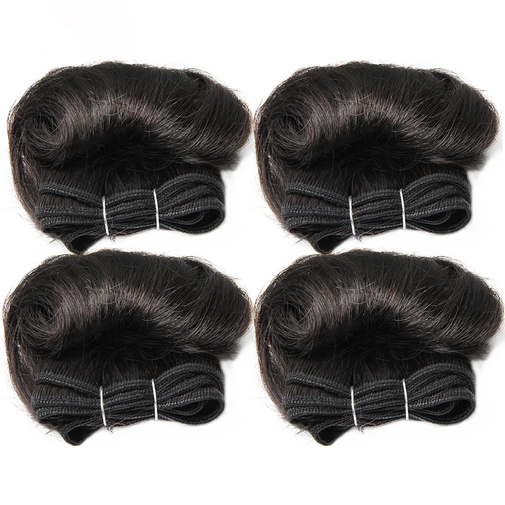 Brazilian Curly Hair Weave Bundles 100% Human Hair 4 Bundles Afro 1B 30 Blonde Human Hair Extension 5 5 6 7 Inches Short Hair