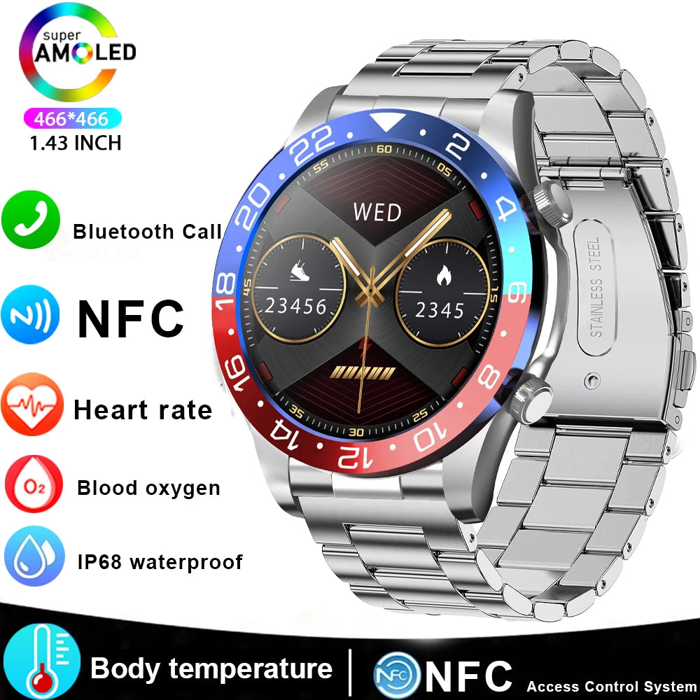 2025 new smart watch, 1.43-inch amoled high-definition screen, support Bluetooth calls, health detection, 100+sports modes,