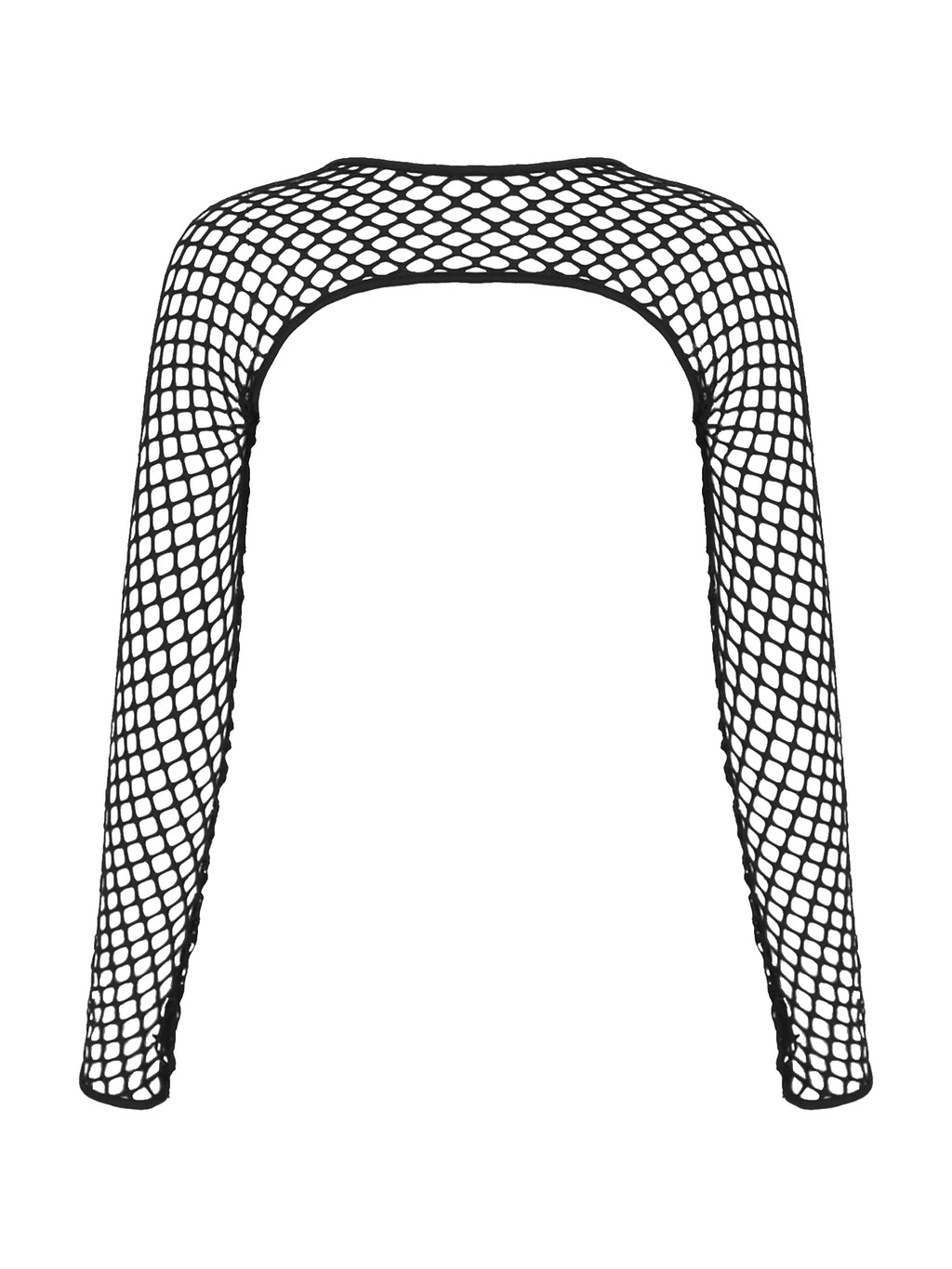 Summer Women T-Shirt Sexy Hip Hop Gothic Female Super-short O Ring Hollow Out Fishnet Long Sleeve Crop Tops Rave Party Clubwear