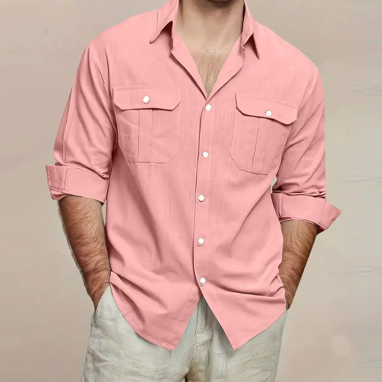Men's Polo Shirt Short Sleeve Button Collar Tees Casual Soft Comfortable Daily Tops