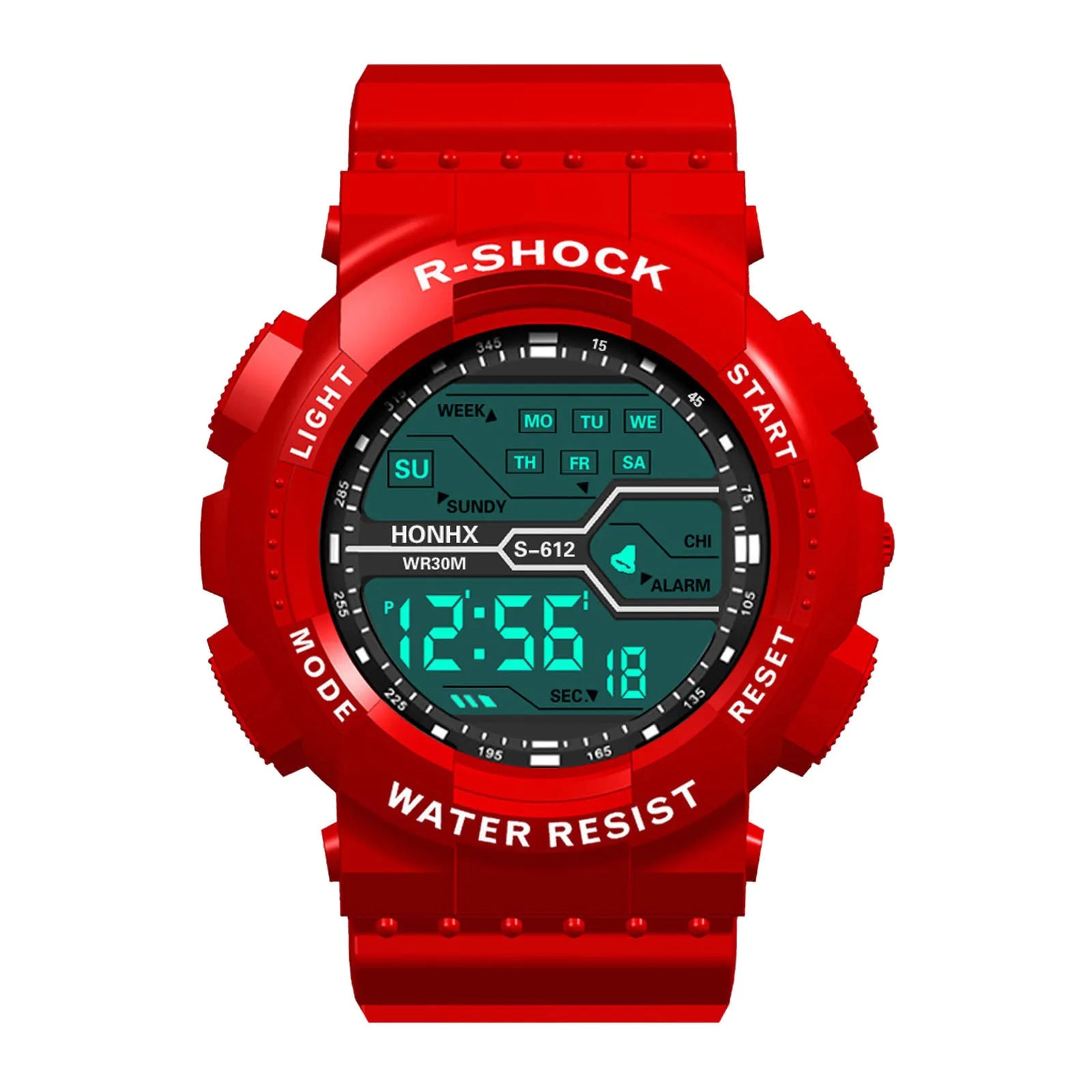 A Variety Of Styles Of Cool Sports Electronic Watches With Four Buttons