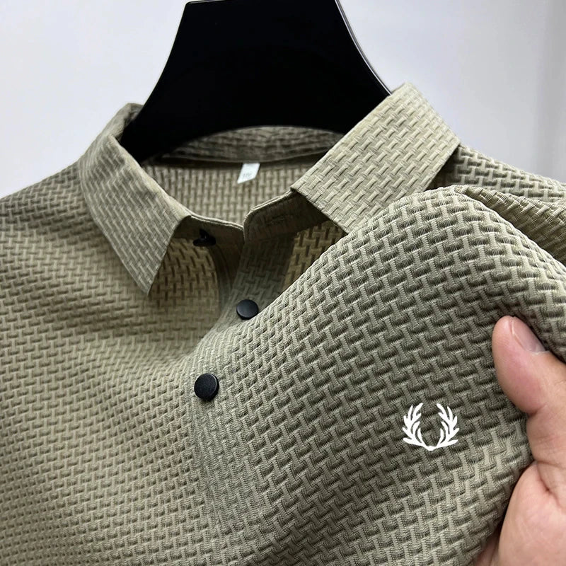 New men's short-sleeved polo shirt - fashionable, breathable and comfortable, suitable for summer wear