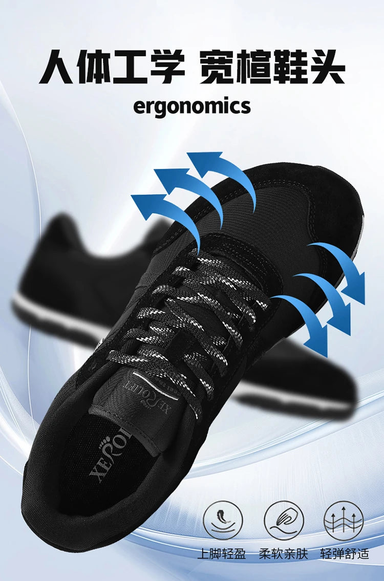 Men Spring and Autumn Oversized Wide Toe Shoes Barefoot Casual Shoes Popular Flat Sneaker Outdoor hiking driving Footwear