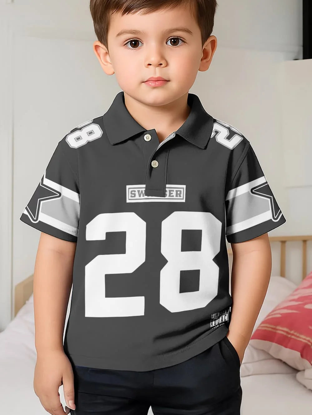 Polo Shirts for Kids Gradient Striped 3D Print Fashion Child Polo Shirt Boy Clothes Lapel Tops Street Casual Children's Clothing