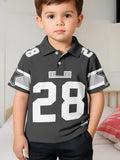 Polo Shirts for Kids Gradient Striped 3D Print Fashion Child Polo Shirt Boy Clothes Lapel Tops Street Casual Children's Clothing