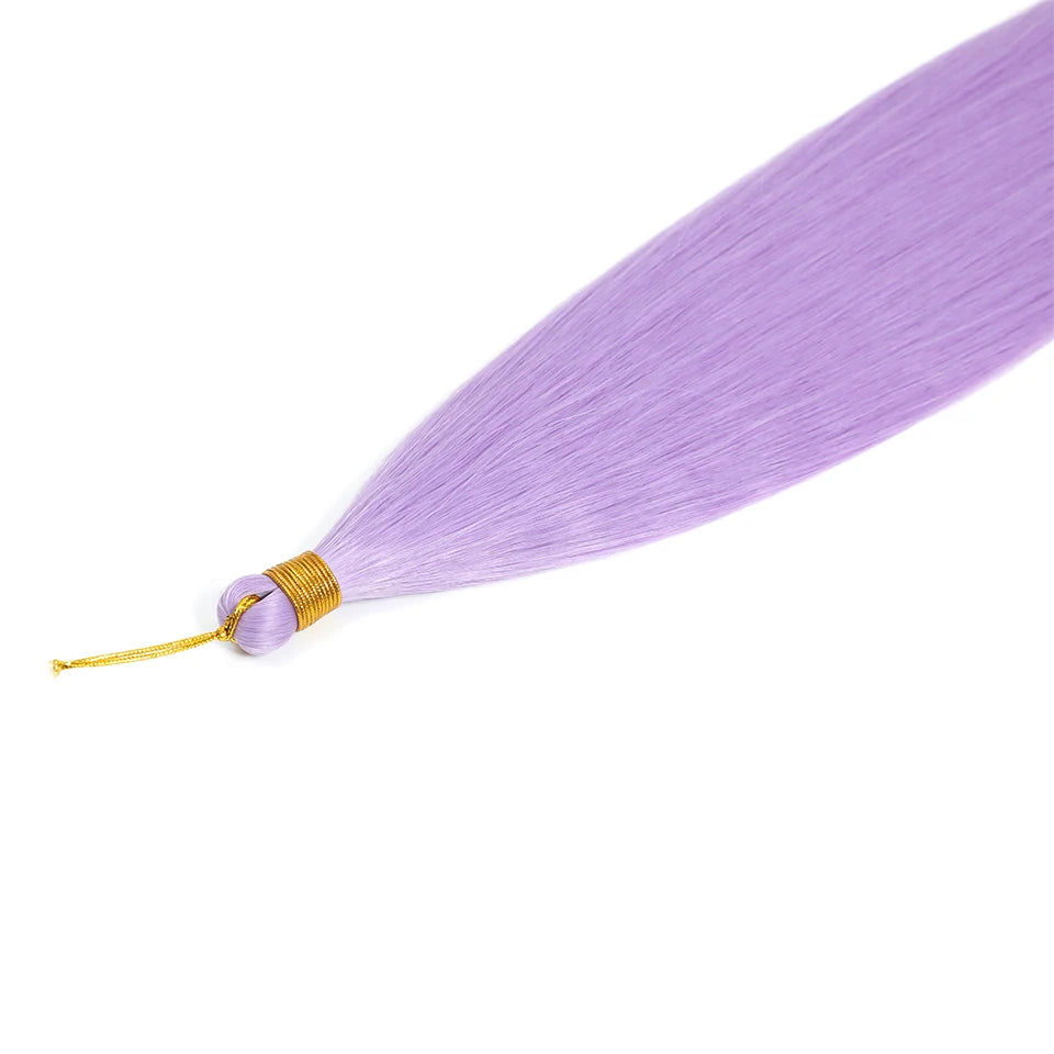 Synthetic Bone Straight Crochet Hair Extensions 30 Inch Hook Braids Ariel Straight Hair Weaving 1-3Pcs Purple Fake Hair Bundles