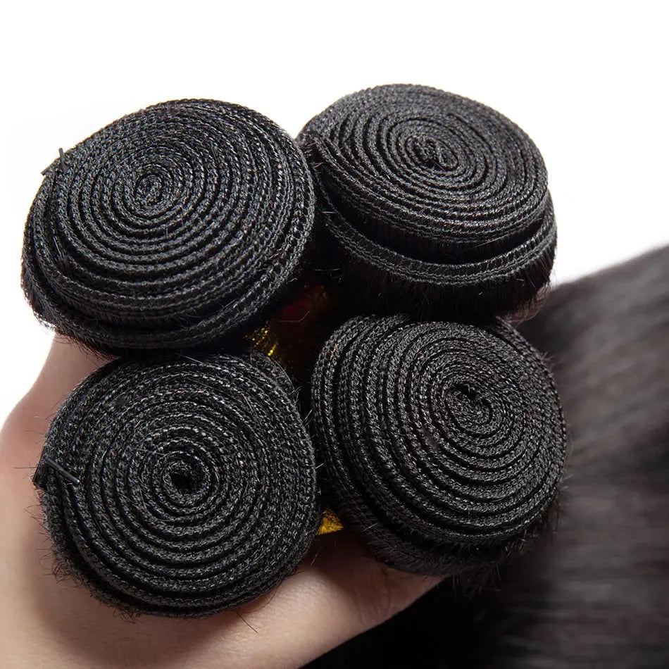 Brazilian Bone Straight Bundles 100% Unprocessed Human Hair Bundles Virgin Hair 1/3 Bundles Short Straight Weave Hair Extensions