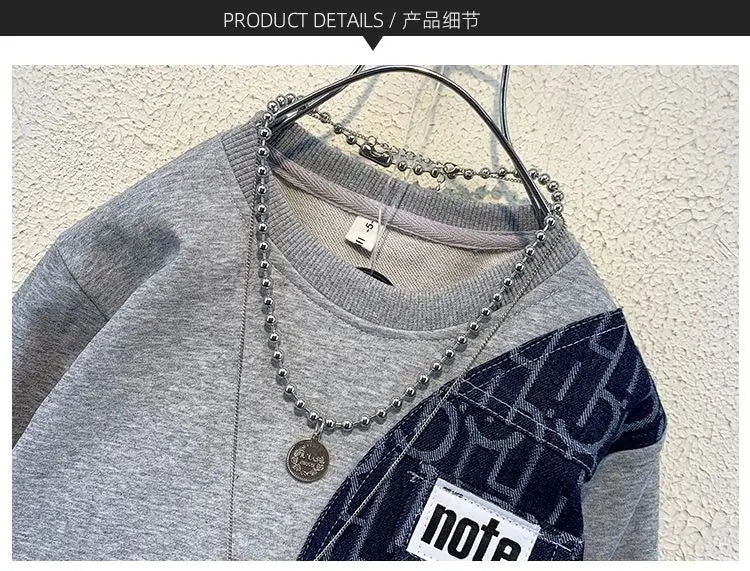 Boys suits spring and autumn new children's casual sweater pants two-piece suits boys clothes suits children's clothing