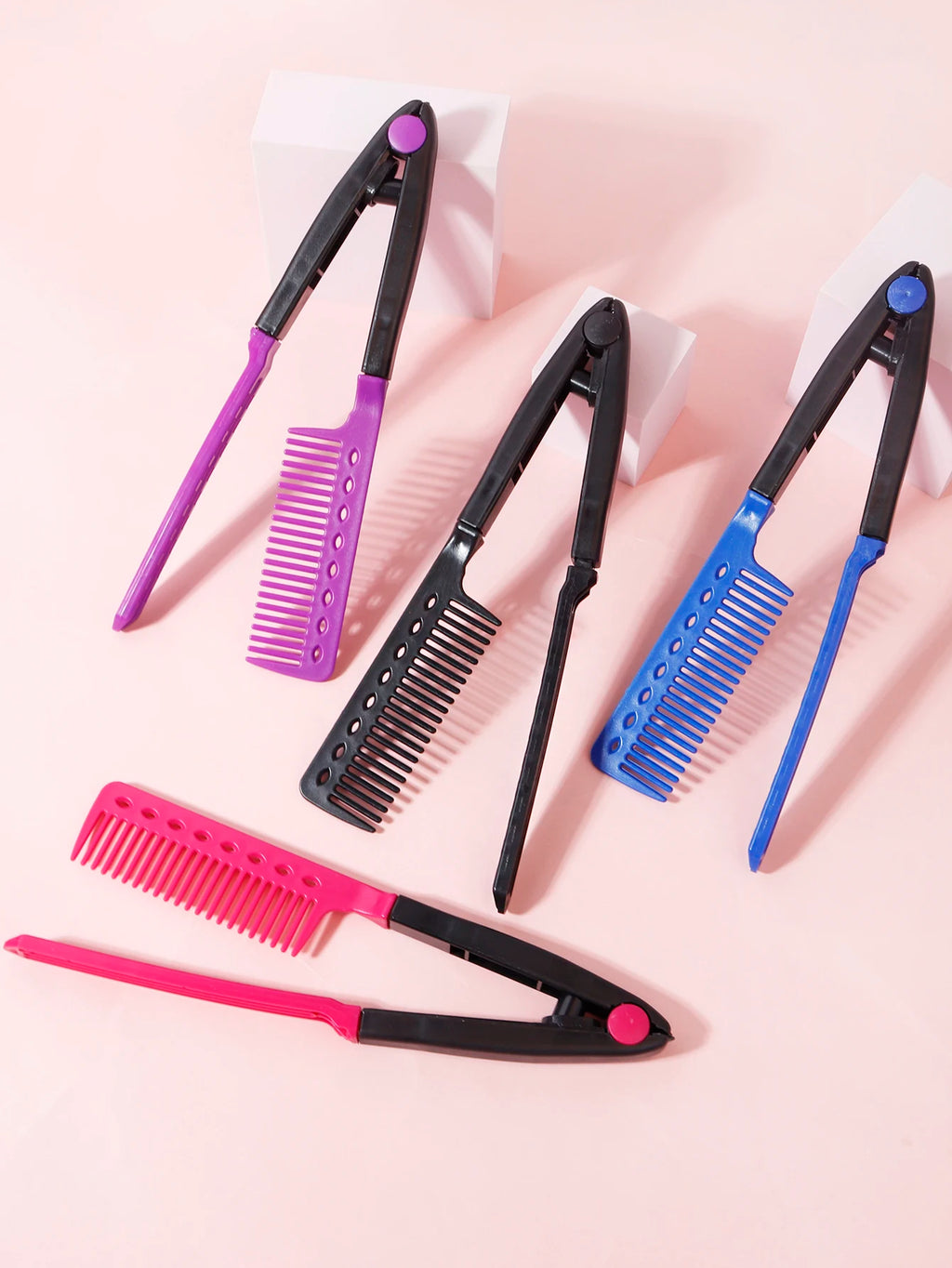 Straight hair brush, V-shaped straightener, straighten hair, suitable for hair salons, special for real hair wigs