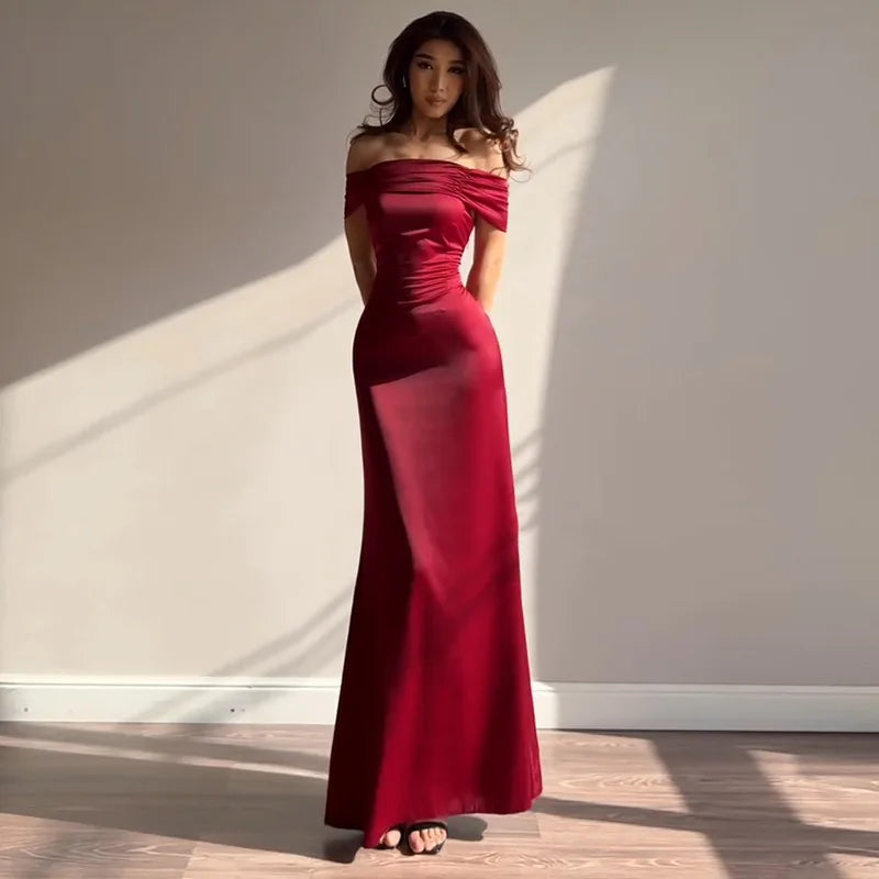 Shiny Sequin V Neck Maxi Dresses Women Elegant Slimming Backless Short Sleeved Long Dress Lady Gold Silver Party Evening Robes