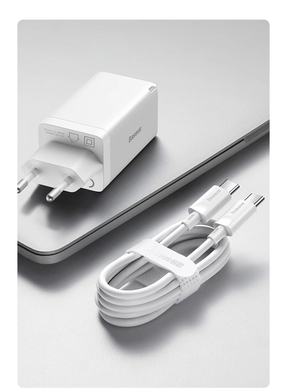 Baseus 65W GaN Charger Quick Charge Type C Phone Charger USB Charger Portable Fast Charger For Laptop iPhone 17 16 15 14 13