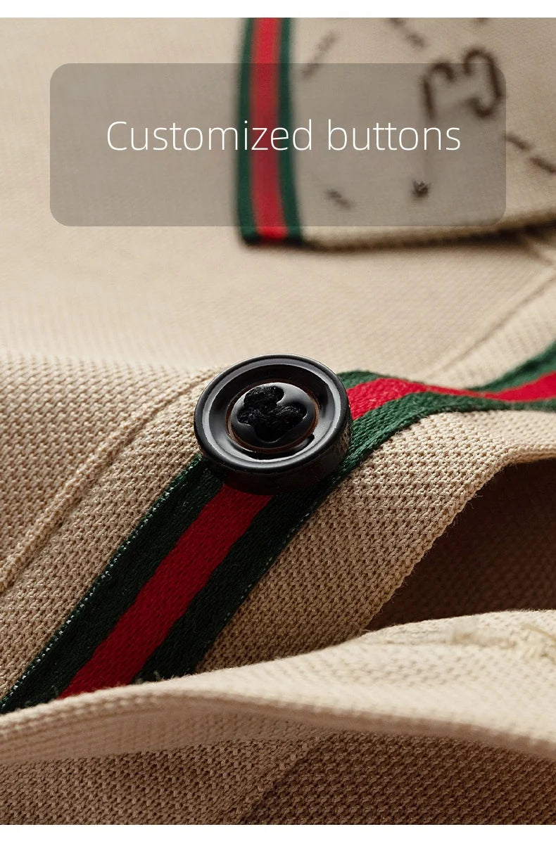 Men's short sleeved summer polo shirt high-end design exquisite smooth silk breathable wrinkle resistant hot selling T-shirt