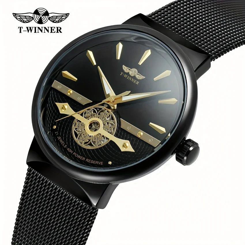Men's fully automatic mechanical watch, waterproof, high-end business, light luxury, perfect as a holiday gift for men