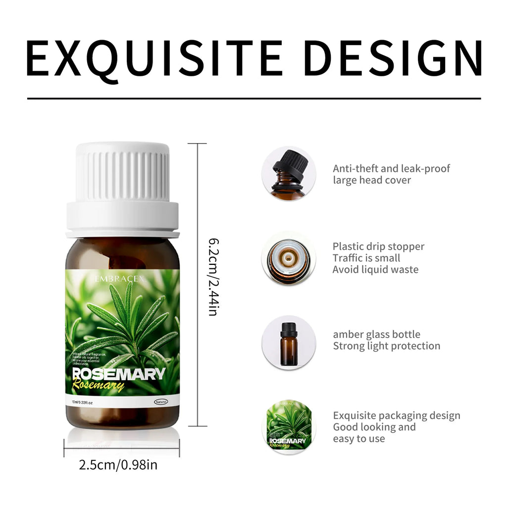 10ml Rosemary Essential Oils 100% Pure Natural Rosemary Oil Premium Grade Essential Oils For Hair Care,Skin, Aromatherapy
