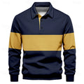 Simple Fashion Striped Polo Shirts For Men Casual Autumn Long Sleeve 3D Printed Golf Polo Shirt Loose Breathable Lapel Tops
