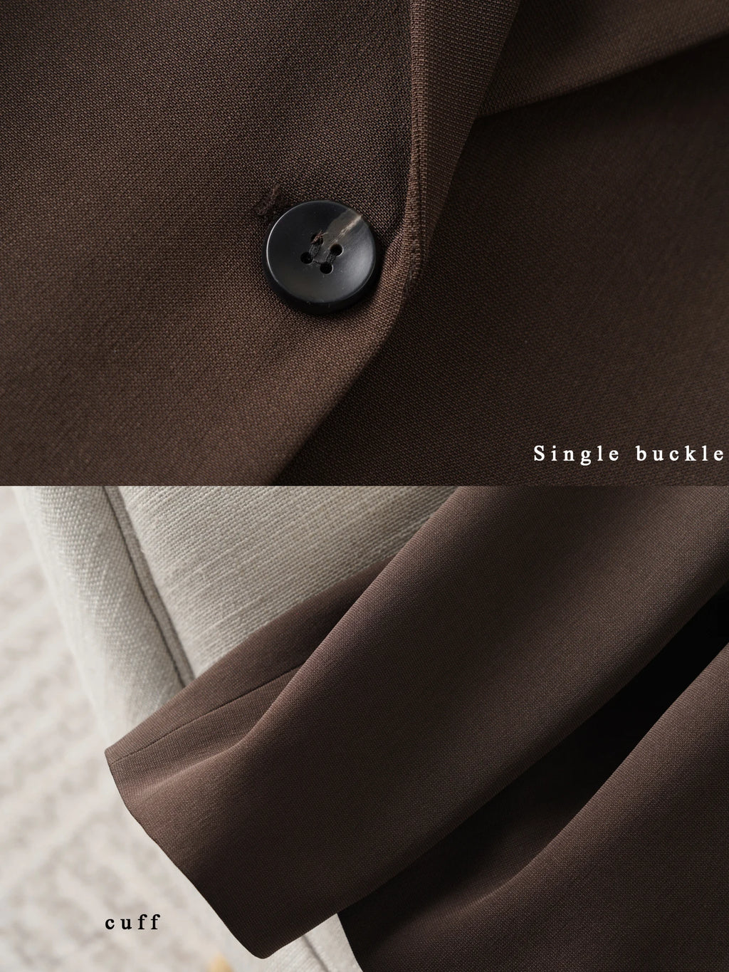 Brown Blazer for Women Spring and Autumn Workplace Style Versatile Casual, Long-Sleeved Small Suit Jacket