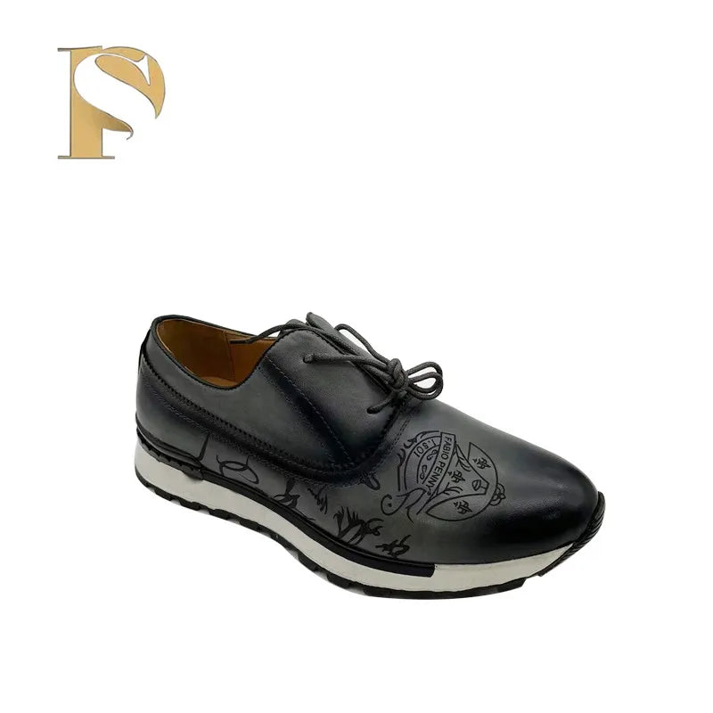 New men's PU dress shoes pattern brand design senior place dress comfortable men's shoes