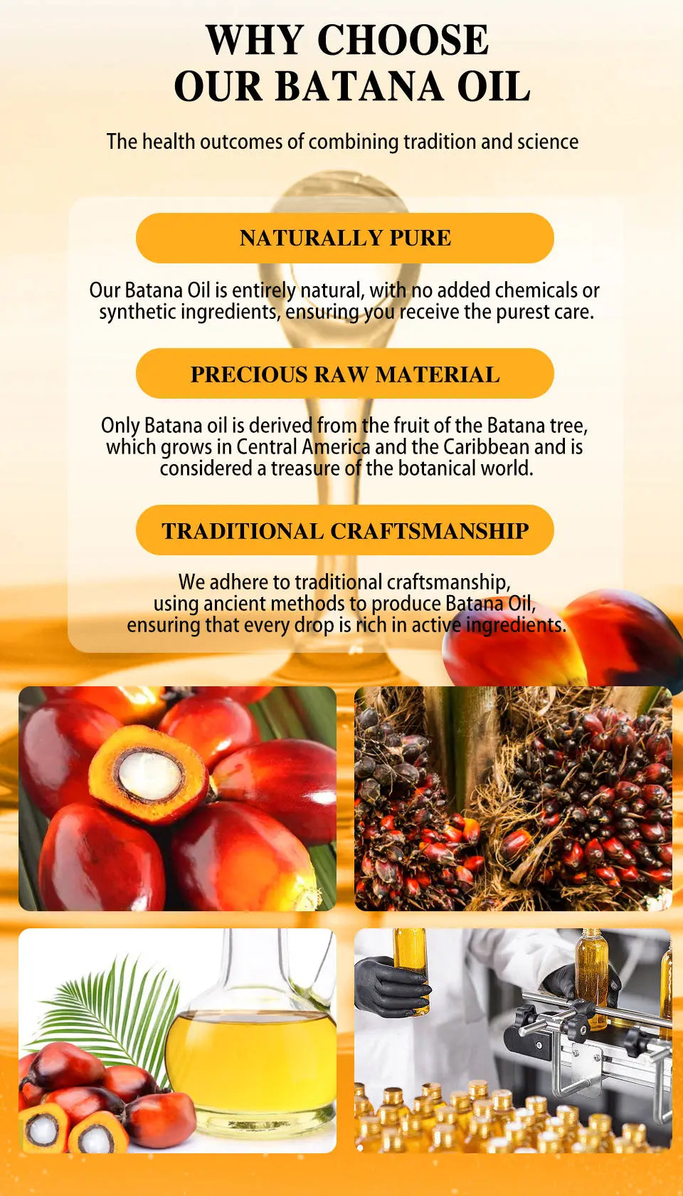 100% Pure Batana Hair Care Oil Hair Growth Oil For Natural Treatment Nourish Reduce Hair Loss Anti-Breakage Hair Thickn Products